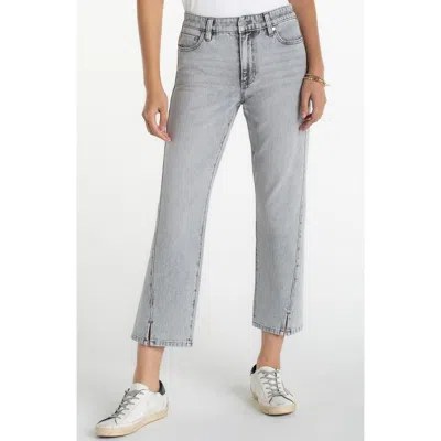 Liverpool Los Angeles Kennedy Split Hem Ankle Straight Leg Jeans In Gray