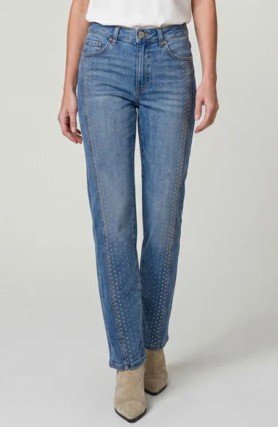 Liverpool Los Angeles Kennedy Mid Rise Straight Leg Jeans In Sun Flare In Blue