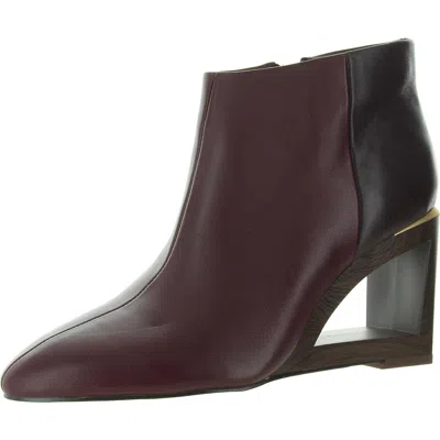 Liverpool Los Angeles Lax Womens Zipper Leather Wedge Boots In Blue