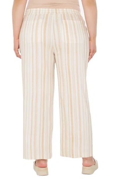 Liverpool Los Angeles Linen Blend Drawstring Wide Leg Pants