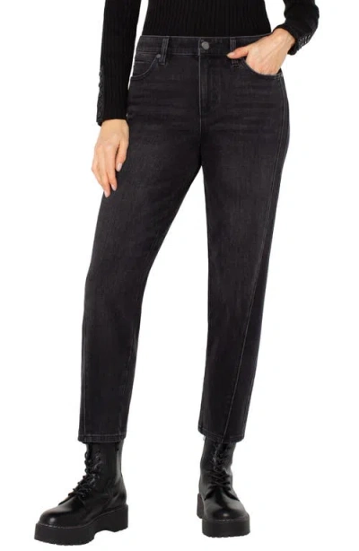 Liverpool Los Angeles Liv Twist Seam Slim Fit Jeans In Black