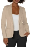 Liverpool Los Angeles Fitted Ponte Blazer In Biscuit Tan