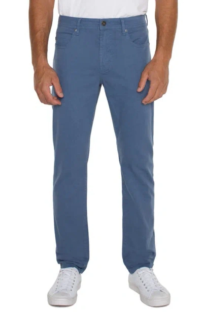 Liverpool Los Angeles Liverpool Kingston Modern Straight Leg Twill Pants In Coronet Blue