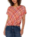 Liverpool Los Angeles Liverpool Los Angels Petite Twisted Crewneck Top In Multi