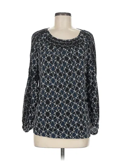 Pre-owned Liverpool Los Angeles Long Sleeve Blouse In Blue