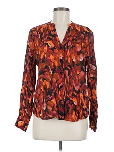 Liverpool Los Angeles Long Sleeve Blouse In Orange