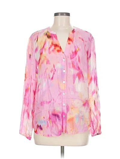 Pre-owned Liverpool Los Angeles Long Sleeve Blouse In Pink