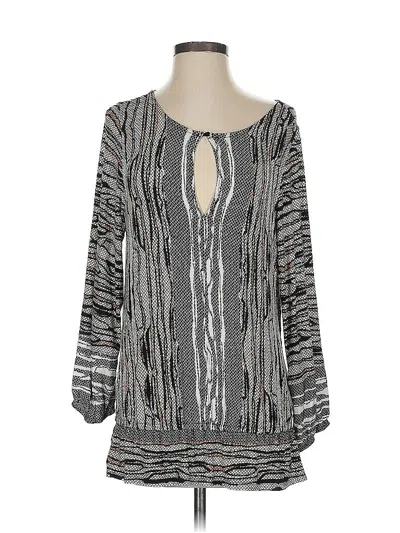 Pre-owned Liverpool Los Angeles Long Sleeve Blouse In Silver