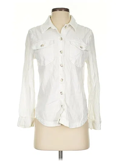 Pre-owned Liverpool Los Angeles Long Sleeve Button Down Shirt In White
