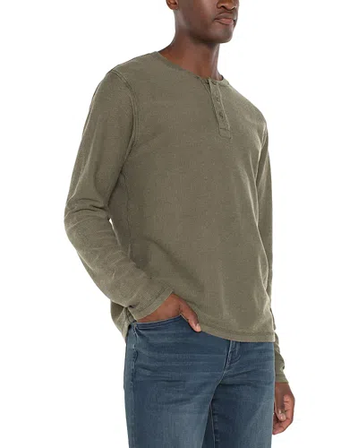 Liverpool Los Angeles Long Sleeve Henley In Sea Turtle