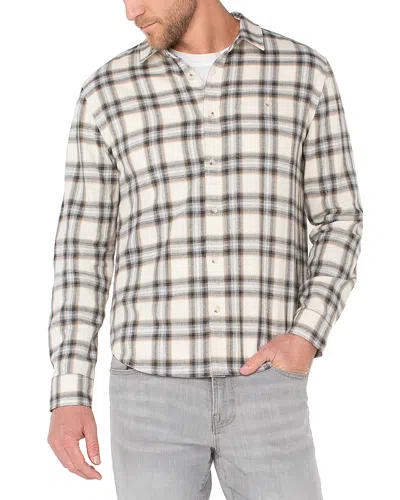 Liverpool Los Angeles Long Sleeved Curved Yoke Regular Fit Button Down Shirt In White