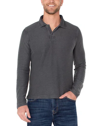 Liverpool Los Angeles Long Sleeved Polo Shirt In Gray