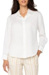Liverpool Los Angeles Lyocell Button-up Shirt In White