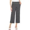 Liverpool Los Angeles Mabel Plaid Crop Wide Leg Pants In Black