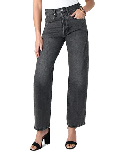 Liverpool Los Angeles Maise High Rise Straight Jeans In Shadow Opal In Black