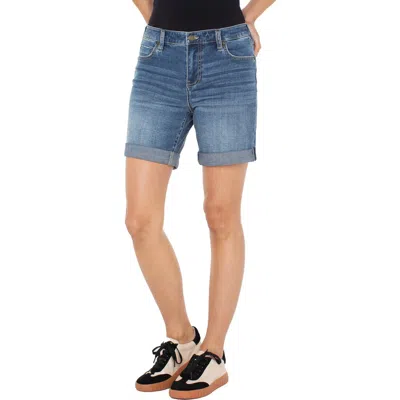 Liverpool Los Angeles Marley Cuffed Girlfriend Denim Shorts In Pactola