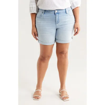 Liverpool Los Angeles Marley Girlfriend Cuff Denim Shorts In Clarkdale