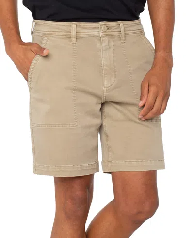 Liverpool Los Angeles Men's Cotton-blend Relaxed 8" Shorts In Brown