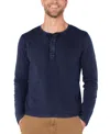 Liverpool Los Angeles Long Sleeve Henley In Blue