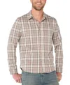 Liverpool Los Angeles Men's Long-sleeve Check Shirt In Brown