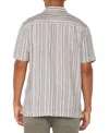 Liverpool Los Angeles Men's Relaxed Fit Short Sleeve Striped Button-front Shirt In Multi