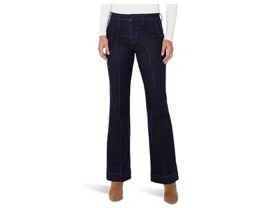 Liverpool Los Angeles Mid-rise Bootcut Trousers W/ Pintucks In Blue