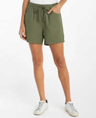 Liverpool Los Angeles Mid-rise Pull-on Shorts In Green