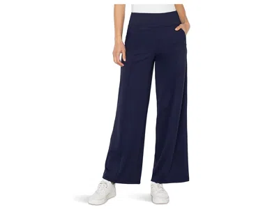Liverpool Los Angeles Mid-rise Wide Leg Tech Pants In Blue