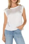 Liverpool Los Angeles Sleeveless Woven Top In Whipped Cream