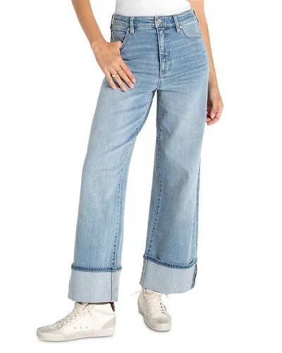 Liverpool Los Angeles Morgan High Rise Cuffed Wide Jeans In Rincon Beach In Blue