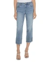 LIVERPOOL LOS ANGELES NON SKINNY SKINNY MID RISE CROP JEANS IN WOLFBROOK