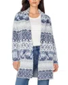 Liverpool Los Angeles Longline Open Front Jacquard Cardigan In Multi