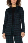 Liverpool Los Angeles Open Front Plaid Blazer In Multi