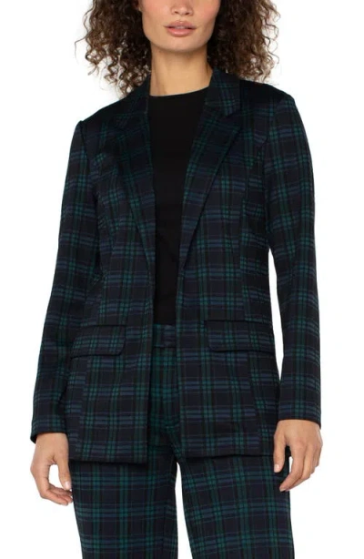 Liverpool Los Angeles Open Front Plaid Blazer In Multi