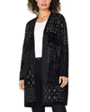 Liverpool Los Angeles Open Front Sweater Coat In Black