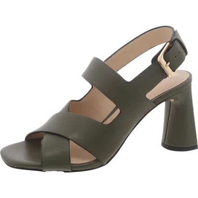 Liverpool Los Angeles Paramount Womens Leather Adjustable Block Heel In Green