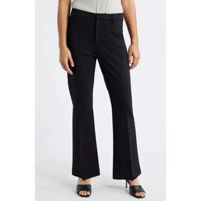Liverpool Los Angeles Patch Pocket Flare Leg Pants In Black