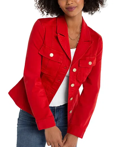 Liverpool Los Angeles Peplum Jacket In Red