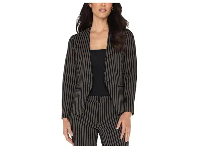 Liverpool Los Angeles Petite Collarless Super Stretch Ponte Fitted Blazer