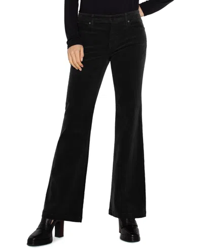 Liverpool Los Angeles Petite Corduroy Hannah Flare Jeans In Black