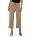 Liverpool Los Angeles Petite Cropped Pull-on Wide-leg Pants In Brown