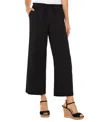 Liverpool Los Angeles Petite Cropped Pull-on Wide-leg Pants In Black