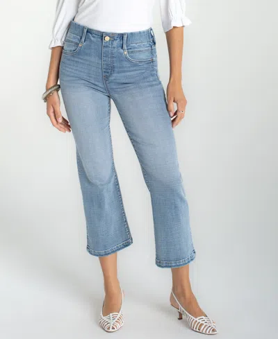 Liverpool Los Angeles Petite Gia Glider Crop Flare Jeans In Blue