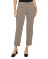 Liverpool Los Angeles Petite Houndstooth Cropped Utility Pants In Neutral