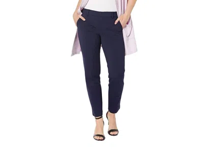 Liverpool Los Angeles Petite Kelsey Straight Leg Trousers In Super Stretch Ponte Knit In Blue