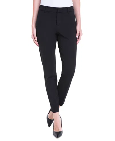 Liverpool Los Angeles Petite Kelsey Straight Pants In Black