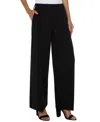 Liverpool Los Angeles Petite Kelsey Wide-leg Trousers In Black