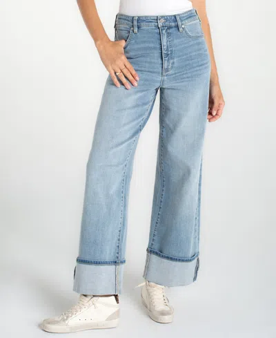 Liverpool Los Angeles Petite Morgan High-rise Wide-leg Jeans In Blue
