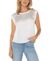 Liverpool Los Angeles Sleeveless Woven Top In White