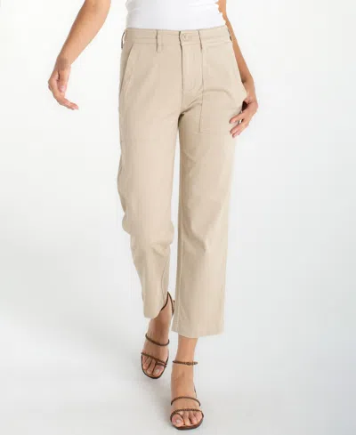 Liverpool Los Angeles Petite Utility Cropped Jeans In White